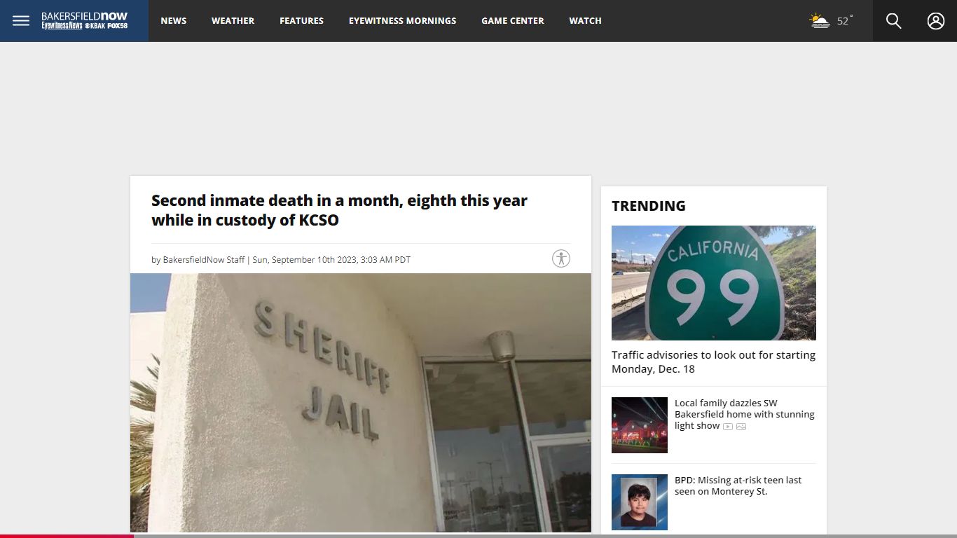 Second inmate death in a month, eighth this year while in custody of ...